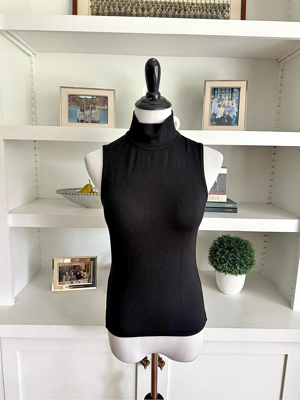 Rag & Bone Porter Jersey Black Sleeveless Turtleneck Top - Picture 2 of 13